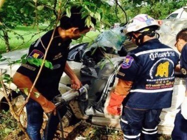 Man Heading to Phuket for Treatment Dies When Car Crashes on Way